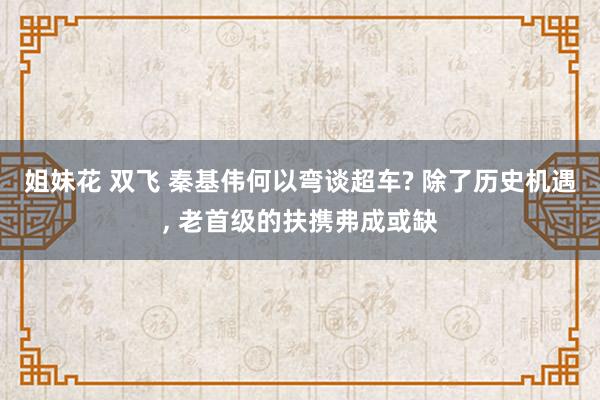 姐妹花 双飞 秦基伟何以弯谈超车? 除了历史机遇, 老首级的扶携弗成或缺