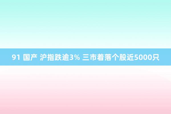 91 国产 沪指跌逾3% 三市着落个股近5000只