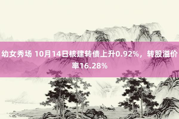幼女秀场 10月14日核建转债上升0.92%，转股溢价率16.28%