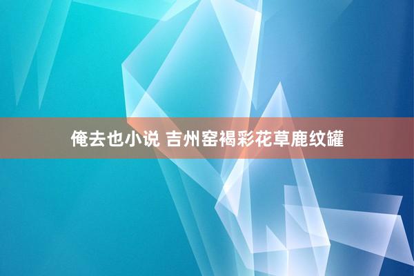 俺去也小说 吉州窑褐彩花草鹿纹罐