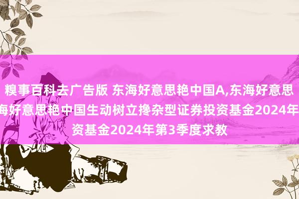 糗事百科去广告版 东海好意思艳中国A,东海好意思艳中国C: 东海好意思艳中国生动树立搀杂型证券投资基金2024年第3季度求教