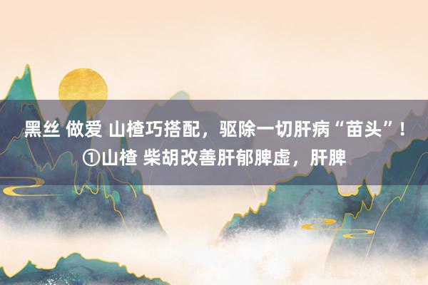 黑丝 做爱 山楂巧搭配，驱除一切肝病“苗头”！①山楂 柴胡改善肝郁脾虚，肝脾