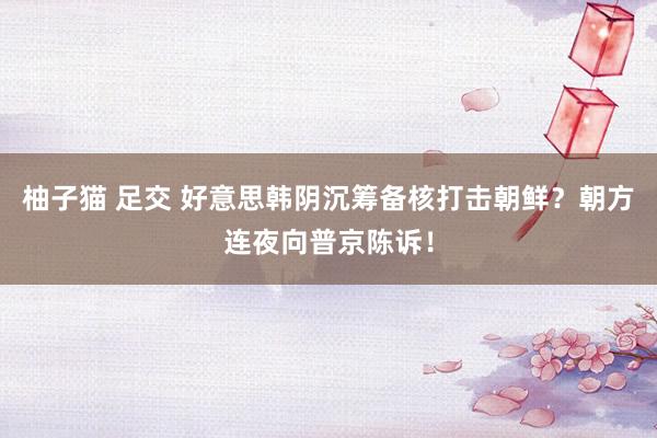 柚子猫 足交 好意思韩阴沉筹备核打击朝鲜？朝方连夜向普京陈诉！