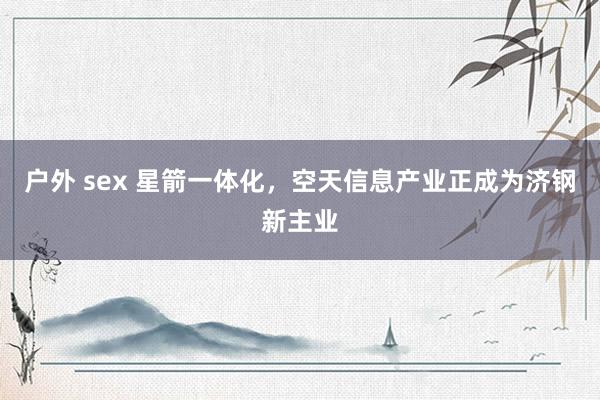 户外 sex 星箭一体化，空天信息产业正成为济钢新主业