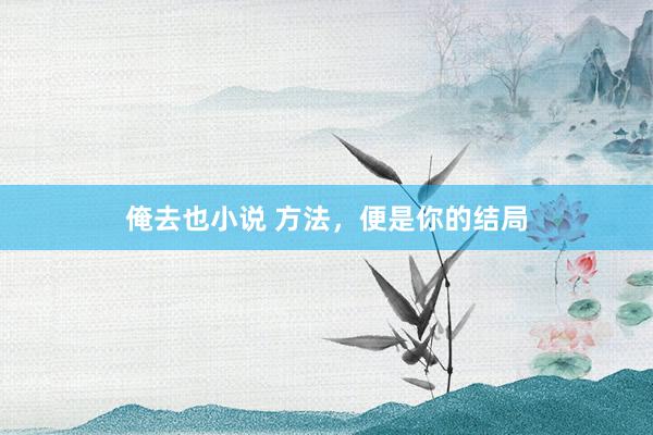 俺去也小说 方法，便是你的结局