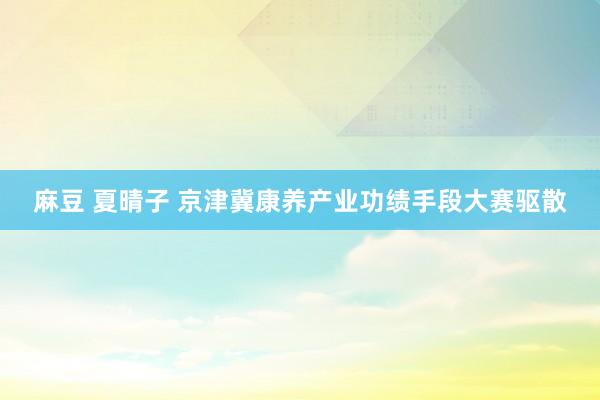 麻豆 夏晴子 京津冀康养产业功绩手段大赛驱散