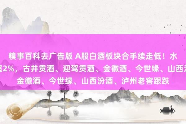 糗事百科去广告版 A股白酒板块合手续走低！水井坊、岩石股份跌超2%，古井贡酒、迎驾贡酒、金徽酒、今世缘、山西汾酒、泸州老窖跟跌
