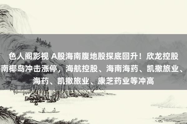 色人阁影视 A股海南腹地股探底回升！欣龙控股走出地天板，海南椰岛冲击涨停，海航控股、海南海药、凯撒旅业、康芝药业等冲高