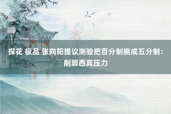 探花 极品 张向阳提议测验把百分制换成五分制：削弱西宾压力