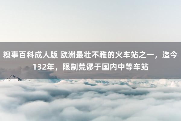 糗事百科成人版 欧洲最壮不雅的火车站之一，迄今132年，限制荒谬于国内中等车站