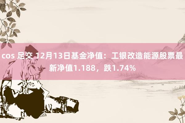 cos 足交 12月13日基金净值：工银改造能源股票最新净值1.188，跌1.74%