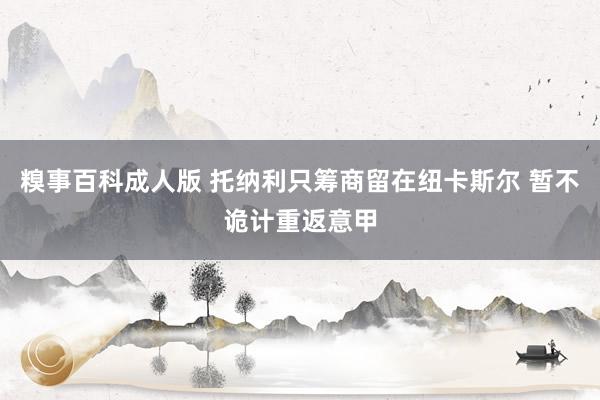 糗事百科成人版 托纳利只筹商留在纽卡斯尔 暂不诡计重返意甲