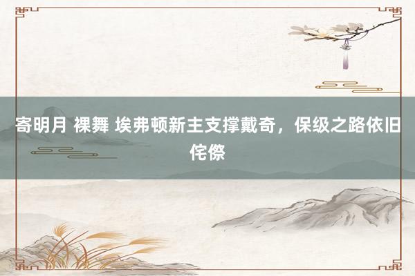 寄明月 裸舞 埃弗顿新主支撑戴奇，保级之路依旧侘傺