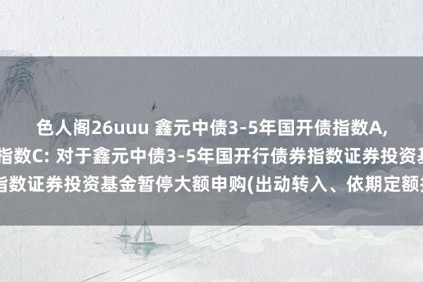 色人阁26uuu 鑫元中债3-5年国开债指数A,鑫元中债3-5年国开债指数C: 对于鑫元中债3-5年国开行债券指数证券投资基金暂停大额申购(出动转入、依期定额投资)业务的公告