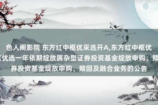 色人阁影院 东方红中枢优采选开A,东方红中枢优采选开C: 东方红中枢优选一年依期绽放羼杂型证券投资基金绽放申购、赎回及融合业务的公告