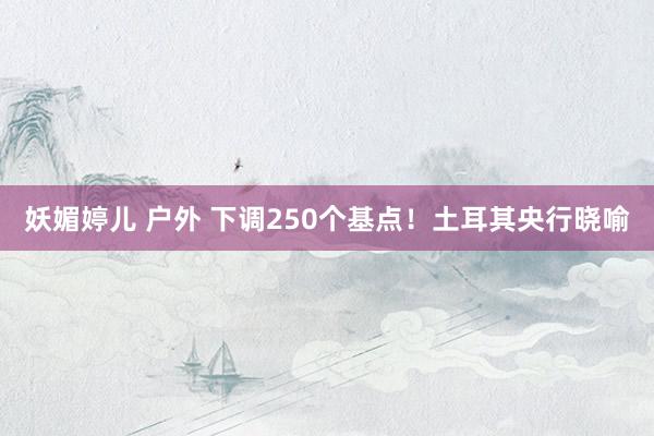 妖媚婷儿 户外 下调250个基点！土耳其央行晓喻