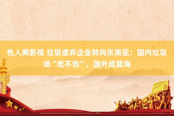 色人阁影视 垃圾遗弃企业转向东南亚：国内垃圾场“吃不饱”，国外成蓝海