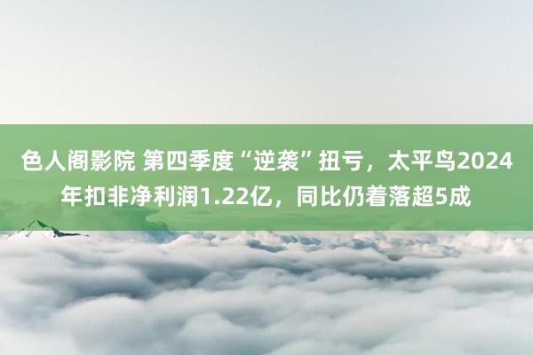 色人阁影院 第四季度“逆袭”扭亏，太平鸟2024年扣非净利润1.22亿，同比仍着落超5成