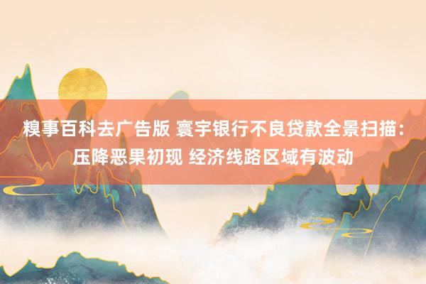 糗事百科去广告版 寰宇银行不良贷款全景扫描：压降恶果初现 经济线路区域有波动